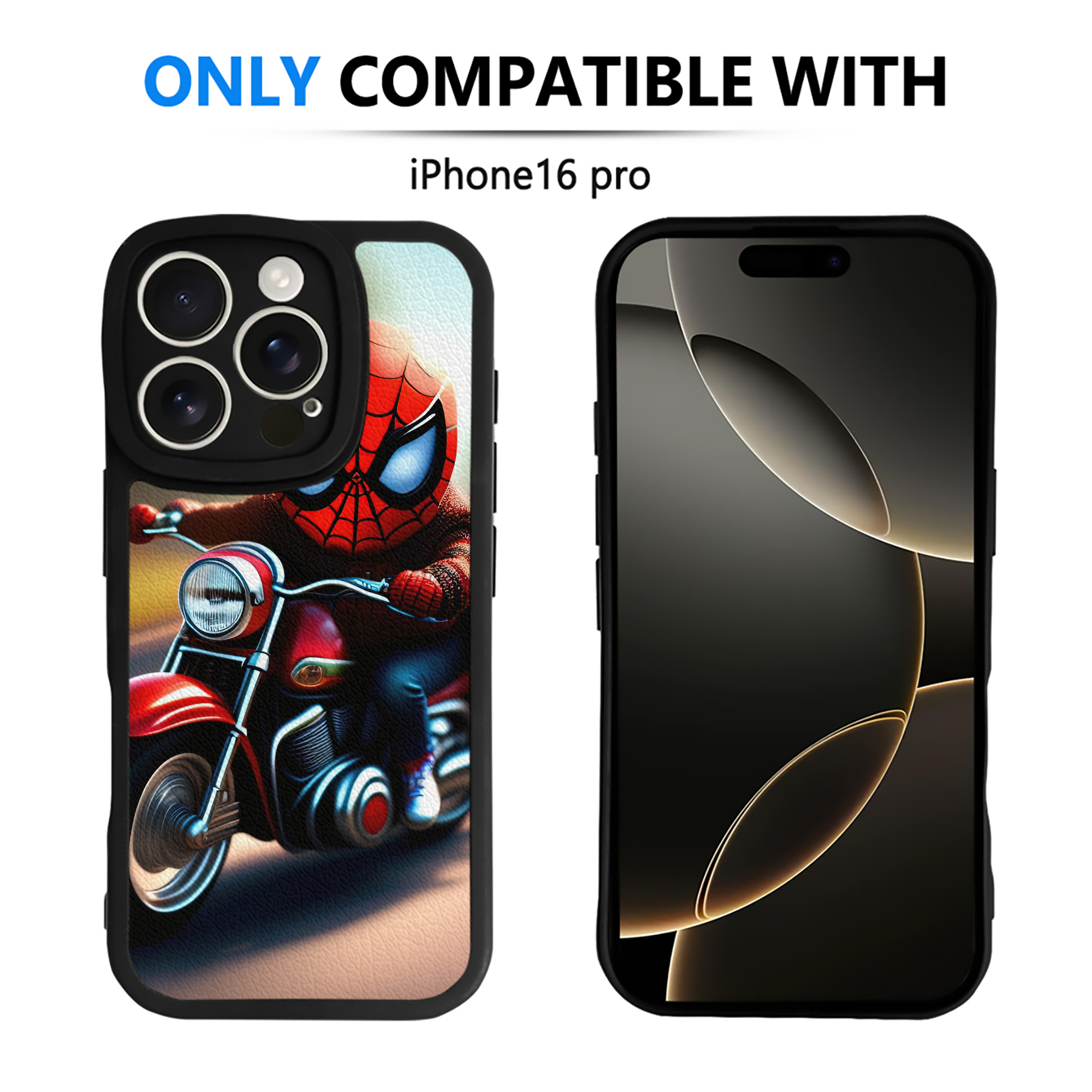 （画像用） Spider Man スパイダーマン 【iPhone 16シリーズ対応】シリコンスマホケース（レザー調） 材質：シリコン